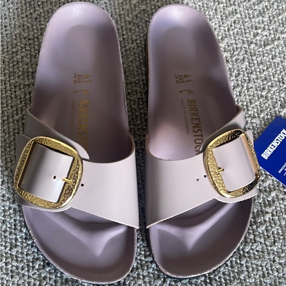 Birkenstock Madrid Gold Buckle Sandals - Picture 5 of 14